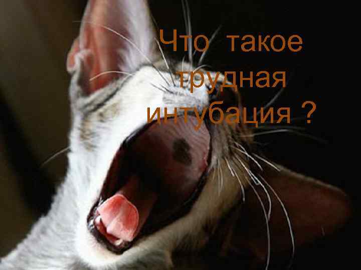 Что такое трудная интубация ? 