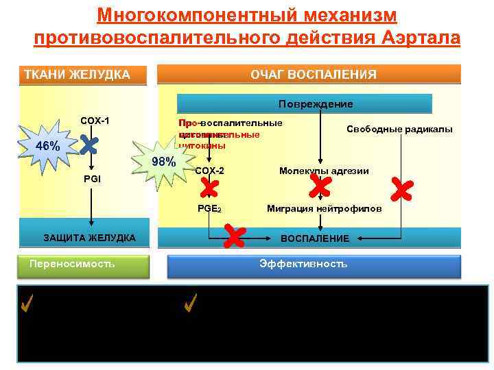 Механизм действия воспаления. Механизм противовоспалительного действия. Аэртал механизм действия. Механизм НПВС.