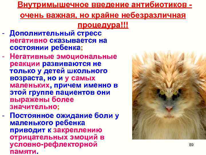 Внутримышечное введение антибиотиков - очень важная, но крайне небезразличная процедура!!! - Дополнительный стресс негативно