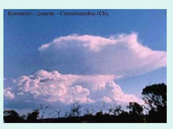 Купчасто – дощові – Cumulonimbus (Cb). 18 