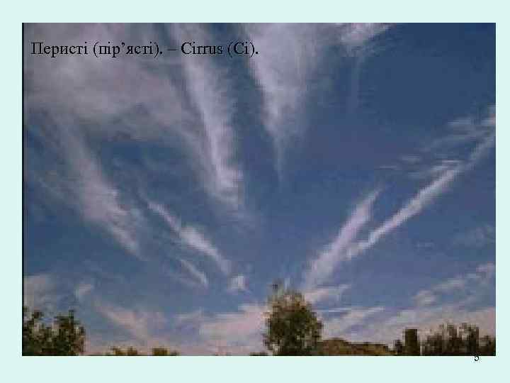 Перисті (пір’ясті). – Cirrus (Ci). 5 