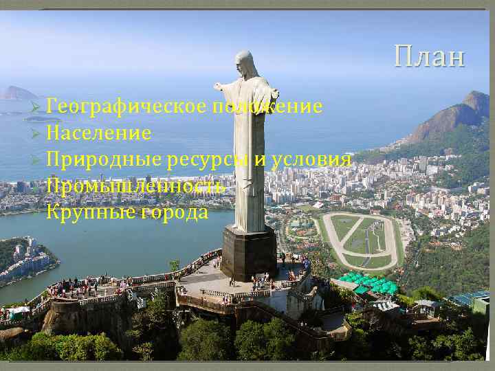 План Ø Географическое положение Ø Население Ø Природные ресурсы и условия Ø Промышленность Ø