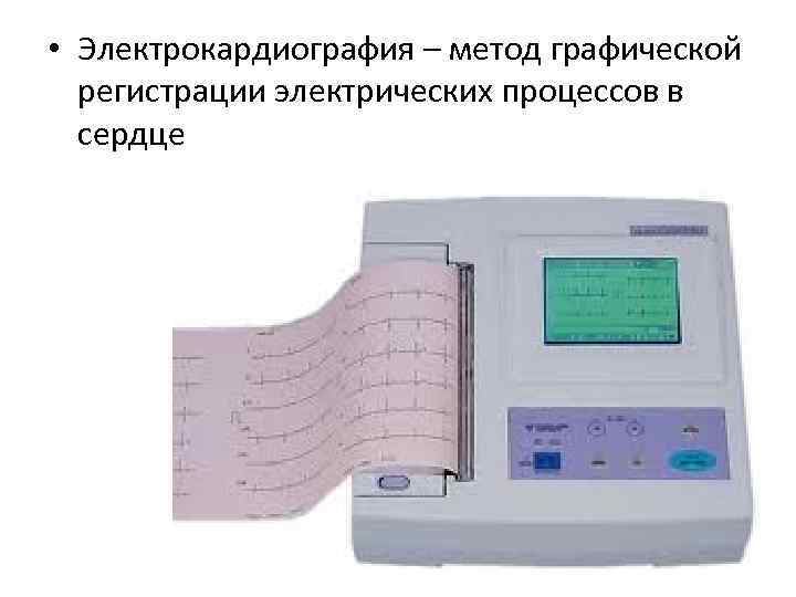  • Электрокардиография – метод графической регистрации электрических процессов в сердце 