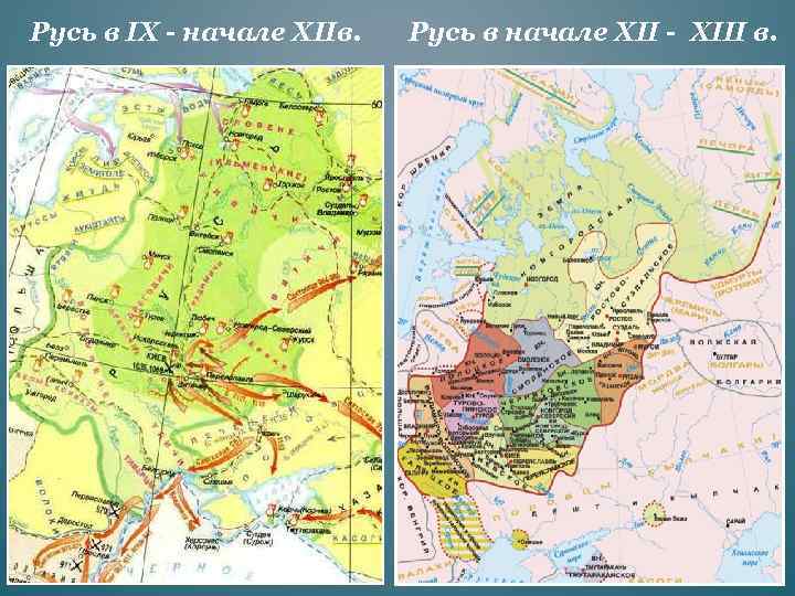 Русь в IX - начале XIIв. Русь в начале XII - XIII в. 