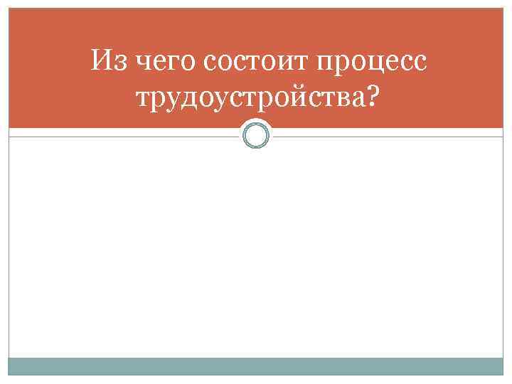 Из чего состоит процесс трудоустройства? 