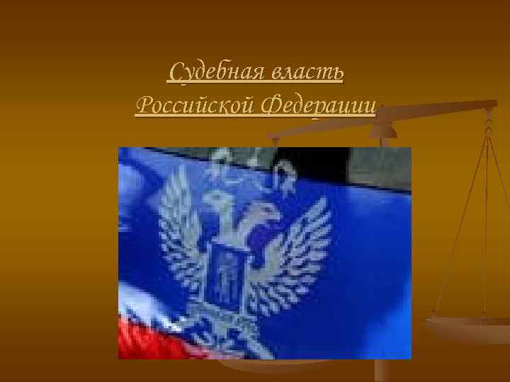 Судебная власть Российской Федерации 