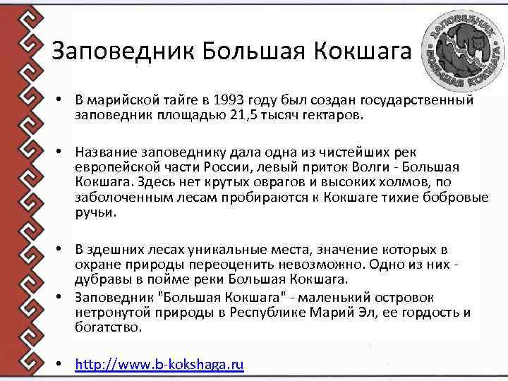 Заповедник Большая Кокшага • В марийской тайге в 1993 году был создан государственный заповедник