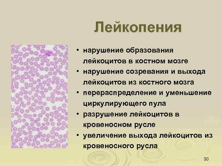 Лейкоцитоз и лейкопения