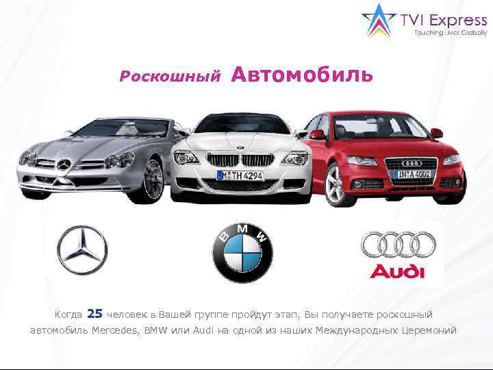 Роскошный Когда Автомобиль 25 человек в Вашей группе пройдут этап, Вы получаете роскошный автомобиль