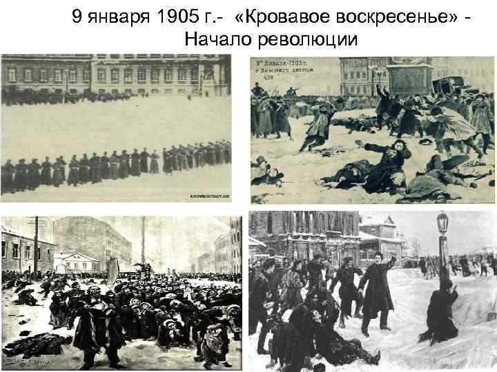 9 января 1905 г. - «Кровавое воскресенье» - Начало революции 