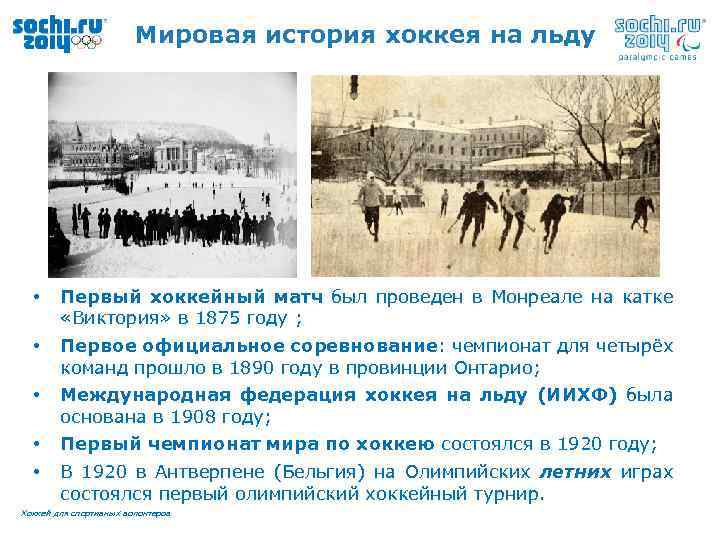 История хоккея проект