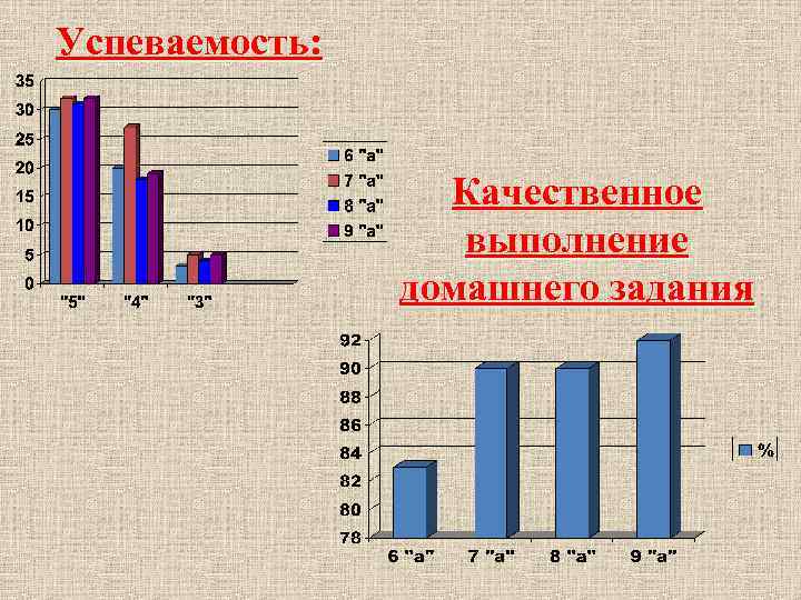 Успеваемость: Качественное выполнение домашнего задания 