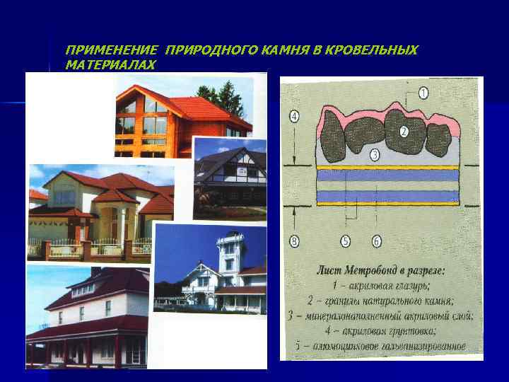 ПРИМЕНЕНИЕ ПРИРОДНОГО КАМНЯ В КРОВЕЛЬНЫХ МАТЕРИАЛАХ 