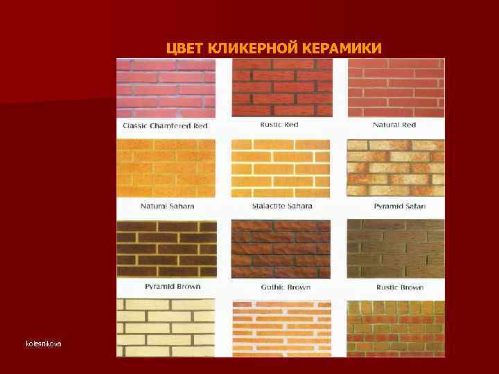 ЦВЕТ КЛИКЕРНОЙ КЕРАМИКИ kolesnikova 