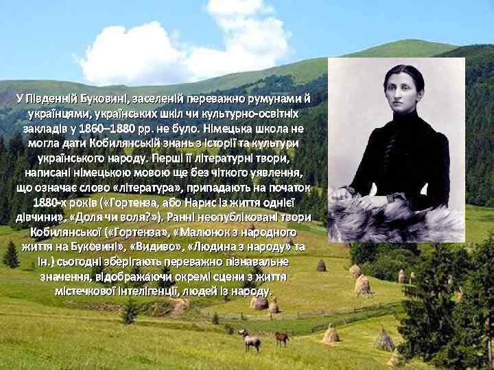 У Південній Буковині, заселеній переважно румунами й українцями, українських шкіл чи культурно-освітніх закладів у
