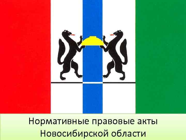 Нормативные правовые акты Новосибирской области 