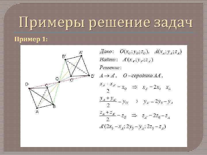 Осевая симметрия задания