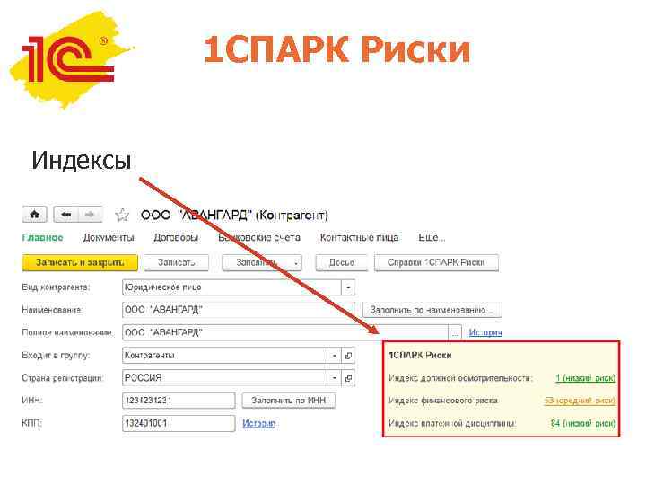 1 СПАРК Риски Индексы 