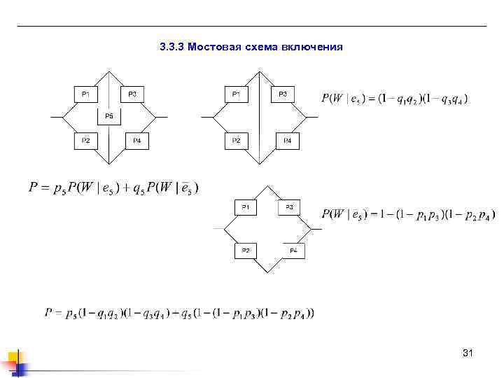 3. 3. 3 Мостовая схема включения 31 