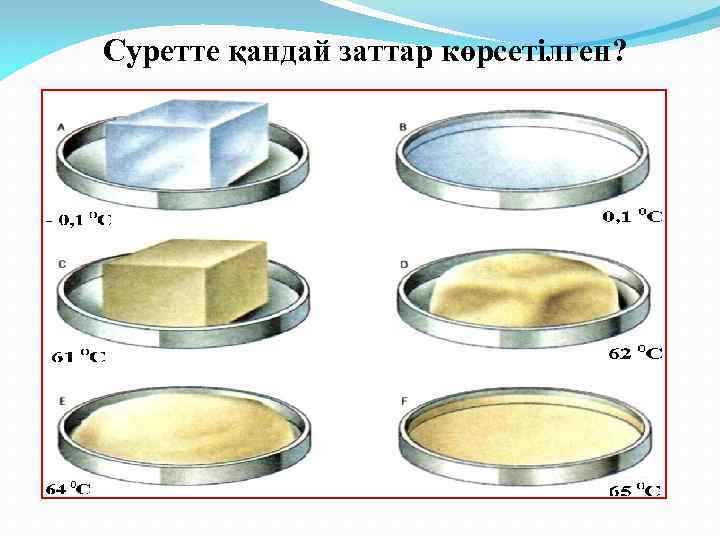 Суретте қандай заттар көрсетілген? 