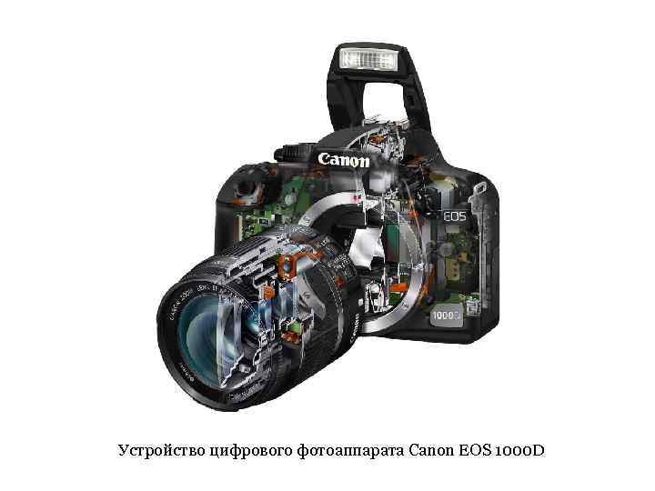 Устройство цифрового фотоаппарата Canon EOS 1000 D 