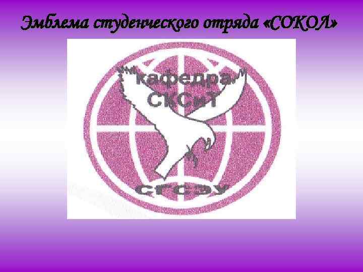 Эмблема студенческого отряда «СОКОЛ» 