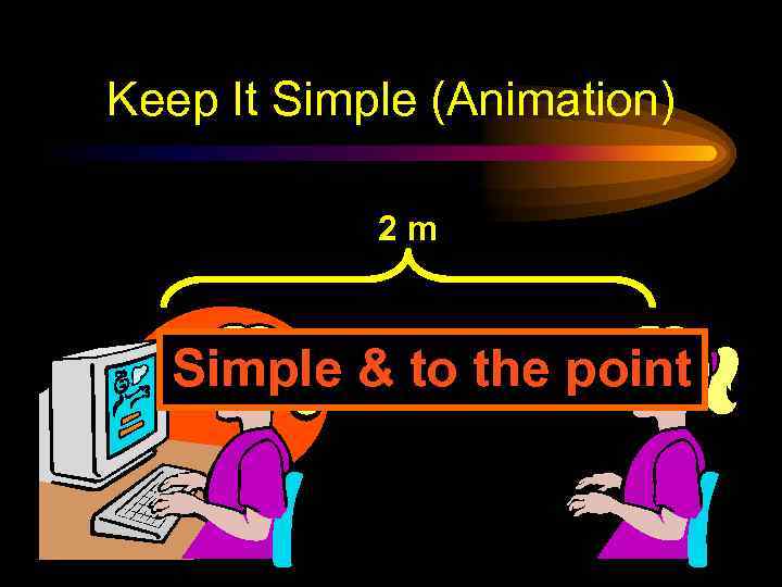 Keep It Simple (Animation) 2 m Simple & to the point 