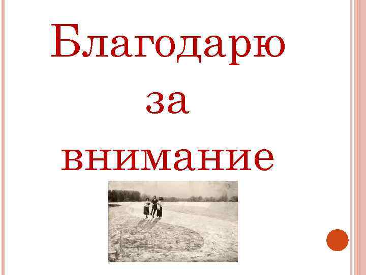 Благодарю за внимание 