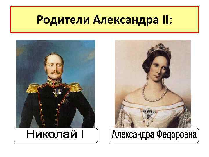 Родители Александра II: 