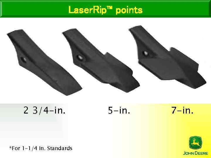 Laser. Rip™ points р 2 3/4 -in. *For 1 -1/4 In. Standards 5 -in.