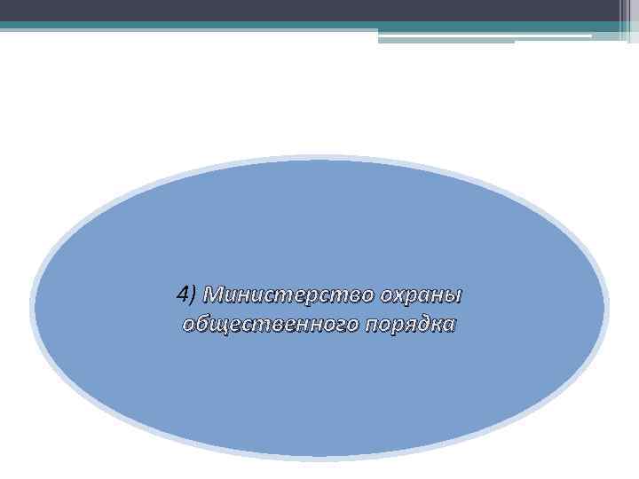 4) Министерство охраны общественного порядка 