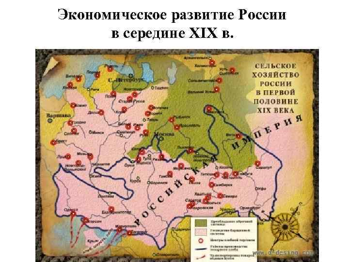Экономическое развитие России в середине XIX в. 