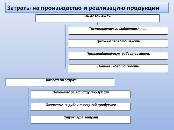 Затраты на производство и реализацию продукции 