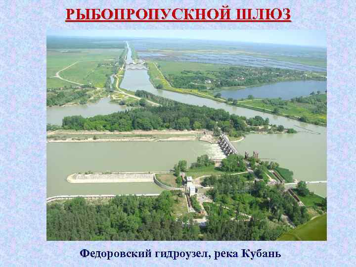 РЫБОПРОПУСКНОЙ ШЛЮЗ Федоровский гидроузел, река Кубань 