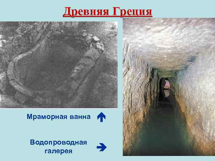 Мраморная ванна Древняя Греция Водопроводная галерея 