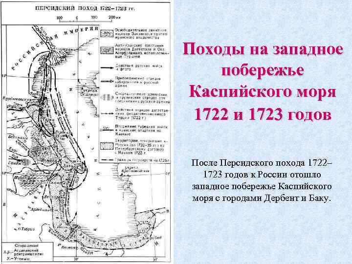 Походы на западное побережье Каспийского моря 1722 и 1723 годов После Персидского похода 1722–