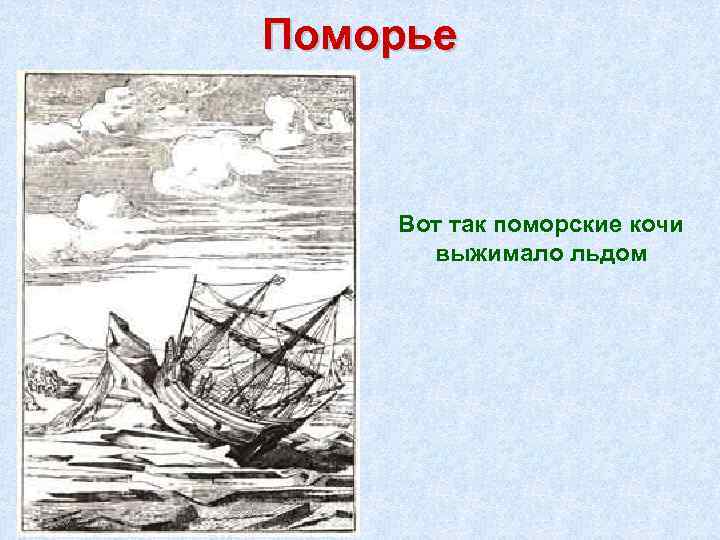 Поморье Вот так поморские кочи выжимало льдом 