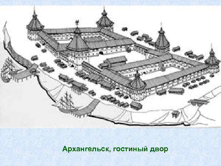 Гостиные дворы архангельск рисунок