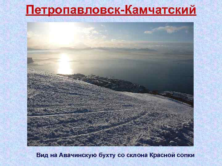 Петропавловск Камчатский Вид на Авачинскую бухту со склона Красной сопки 