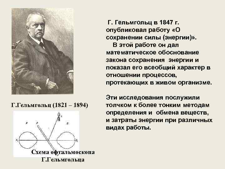 Энергия гельмгольца. Гельмгольц закон сохранения энергии. Герман Гельмгольц закон сохранения энергии. Опыт г Гельмгольца. Гейм Гольц закон сохранения энергии.