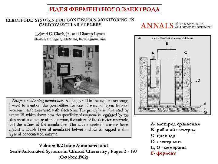 ИДЕЯ ФЕРМЕНТНОГО ЭЛЕКТРОДА Volume 102 Issue Automated and Semi-Automated Systems in Clinical Chemistry ,