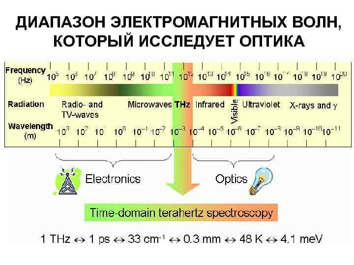 ДИАПАЗОН ЭЛЕКТРОМАГНИТНЫХ ВОЛН, КОТОРЫЙ ИССЛЕДУЕТ ОПТИКА 