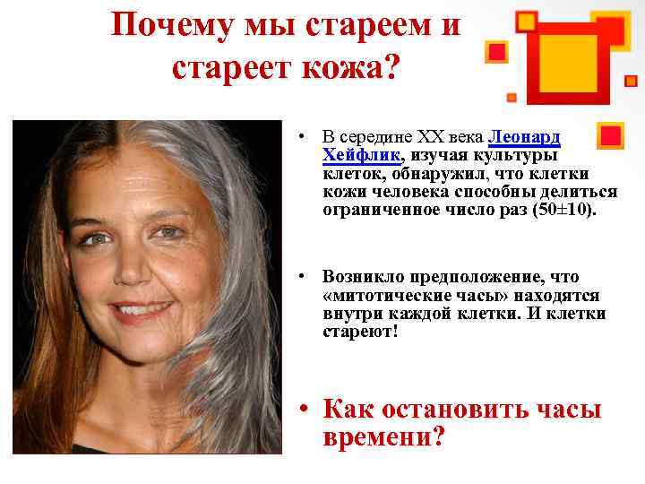 Почему мы стареем и стареет кожа? • В середине XX века Леонард Хейфлик, изучая