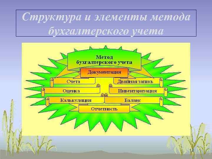 Структурные элементы методологии. Элементы метода бухгалтерского учета.