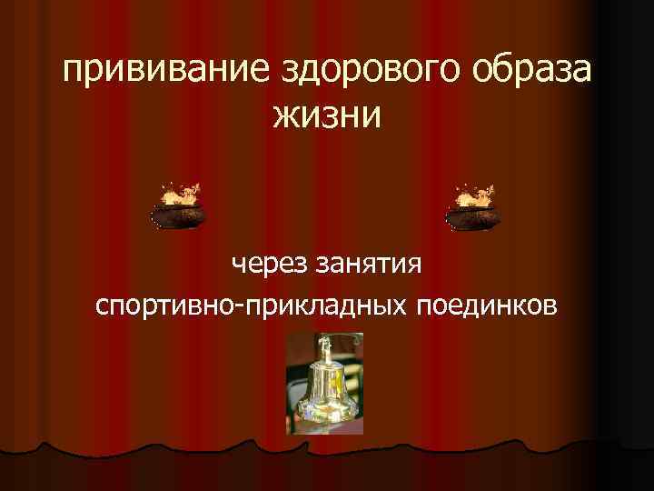 прививание здорового образа жизни через занятия спортивно-прикладных поединков 