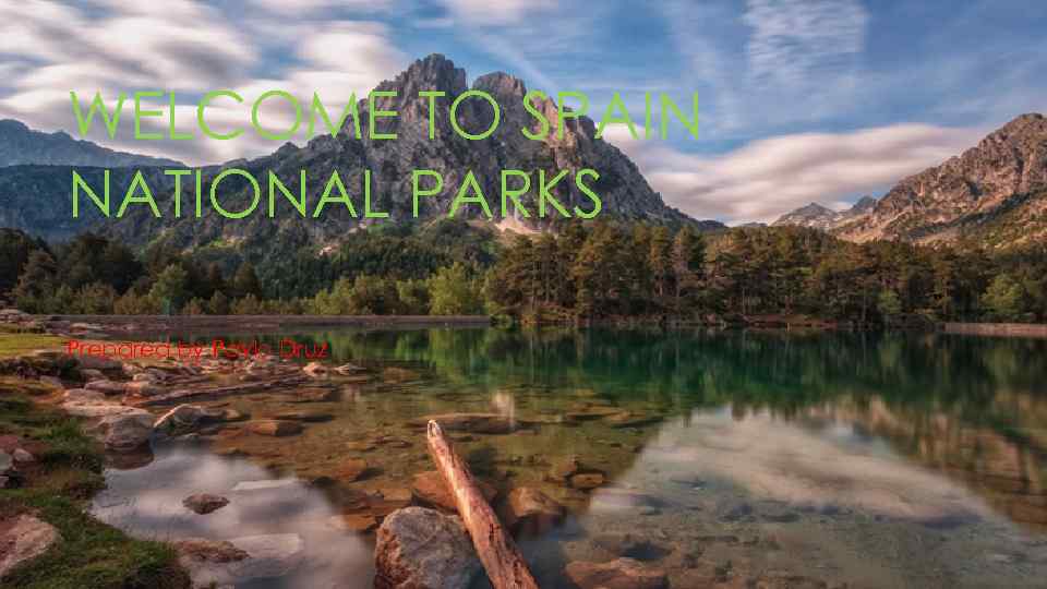 WELCOME TO SPAIN NATIONAL PARKS Prepared by Pavlo Druz 