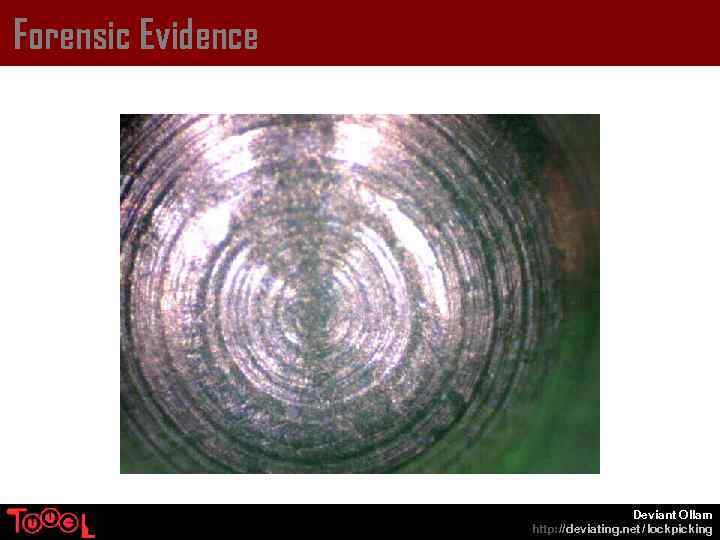 Forensic Evidence Deviant Ollam http: // deviating. net / lockpicking 