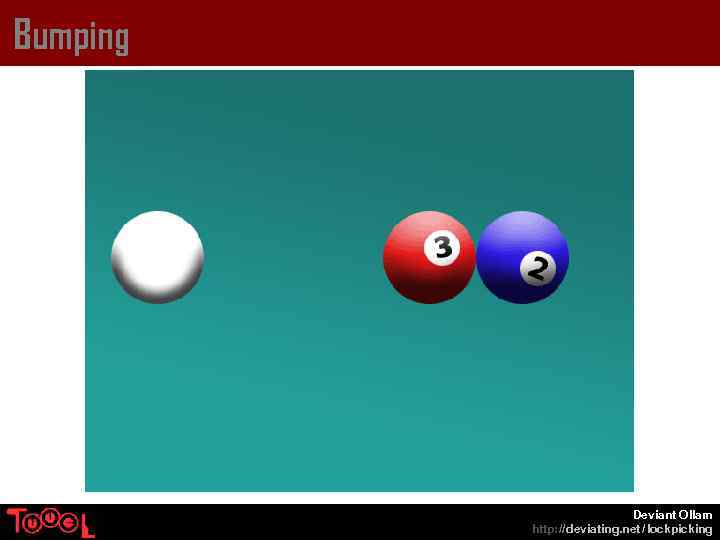 Bumping Deviant Ollam http: // deviating. net / lockpicking 