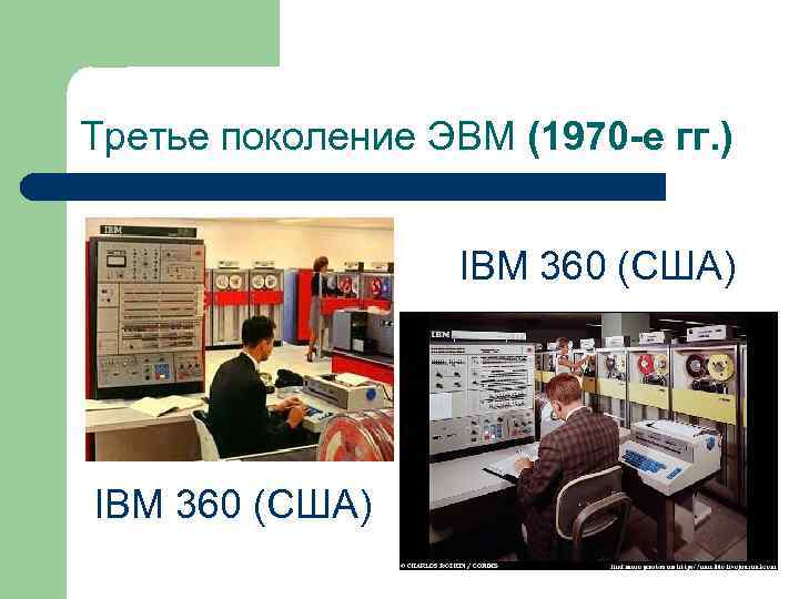 Третье поколение ЭВМ (1970 -е гг. ) IBM 360 (США) 