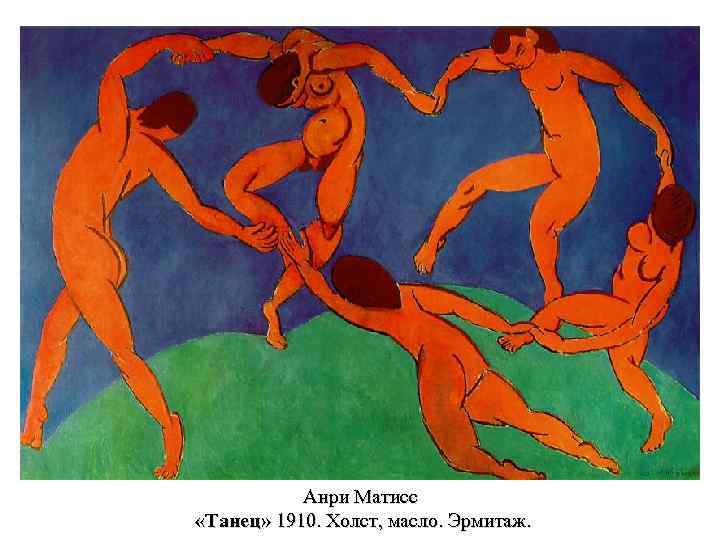 Анри Матисс «Танец» 1910. Холст, масло. Эрмитаж. 
